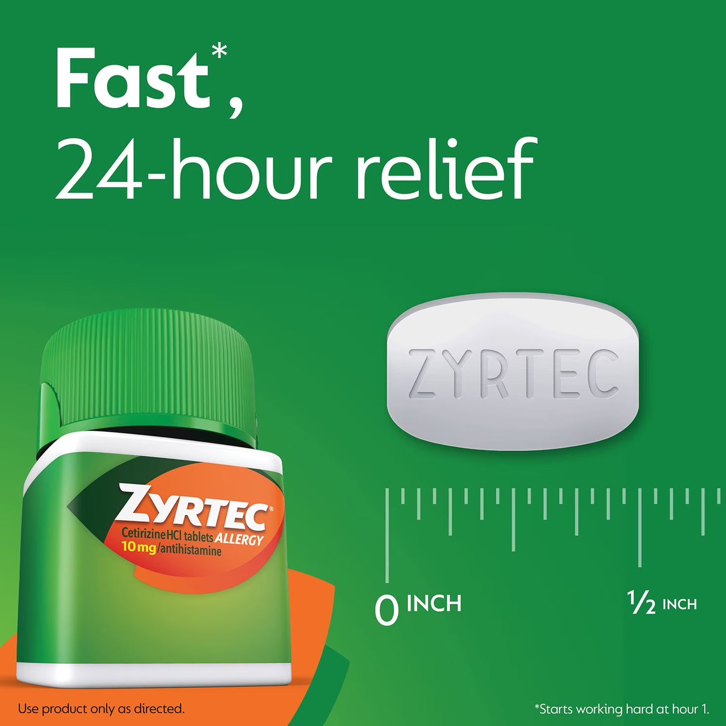 Zyrtec Antihistamine Allergy Tablets, 10 mg. 120 ct.