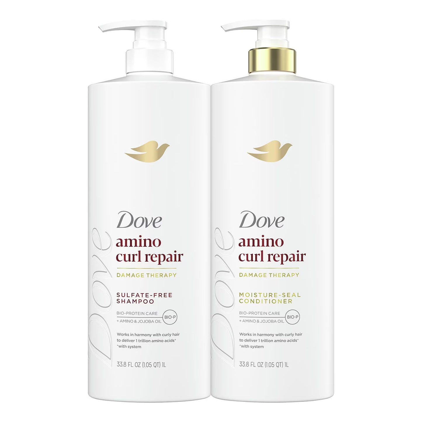 Dove Amino Curls Shampoo and Conditioner, 33.8 fl. oz., 2 pk.