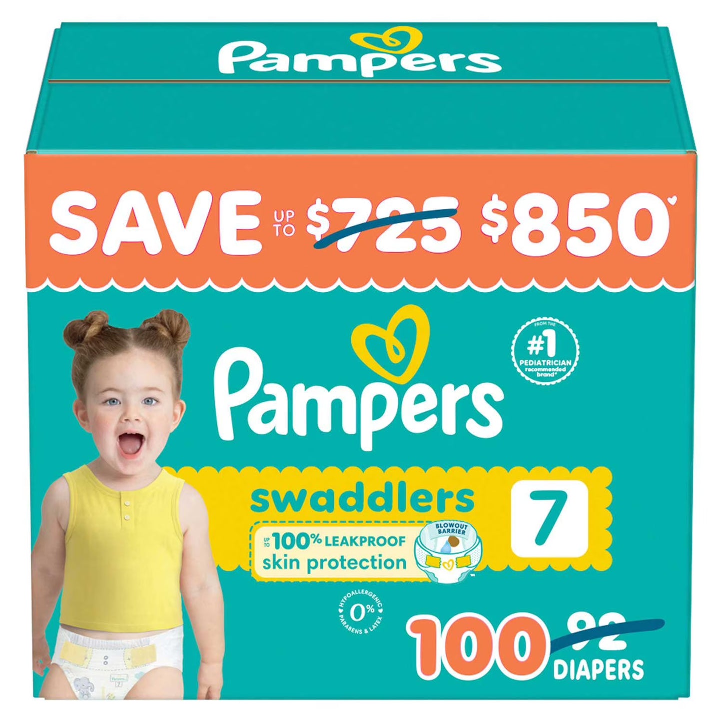 Pampers Swaddlers Diapers, Sizes Newborn-8