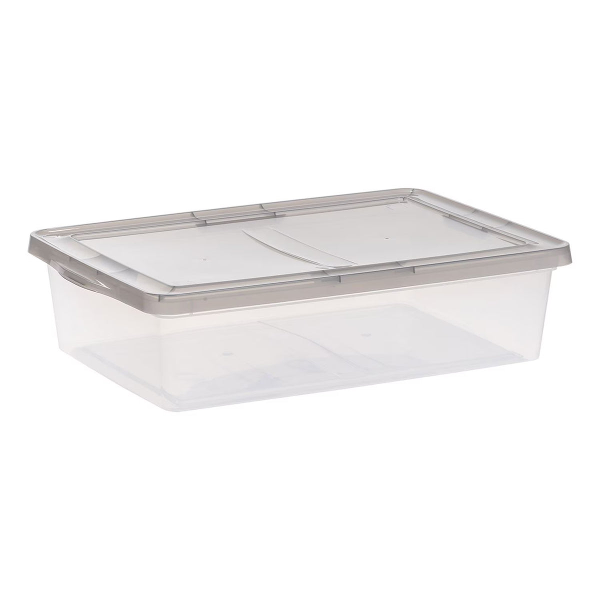 IRIS USA, 28 Quart Underbed Snap Lid Clear Plastic Storage Container, 16.25" W x 24" L x 6" H, 6 Piece Set