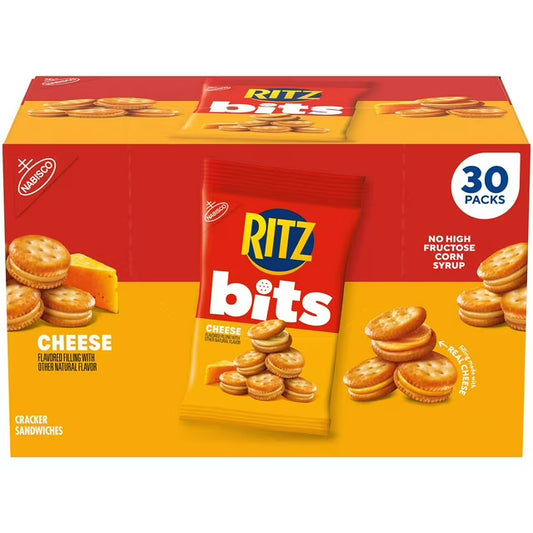 RITZ Bits Cheese Sandwich Crackers, 1.5 oz., 30 pk.