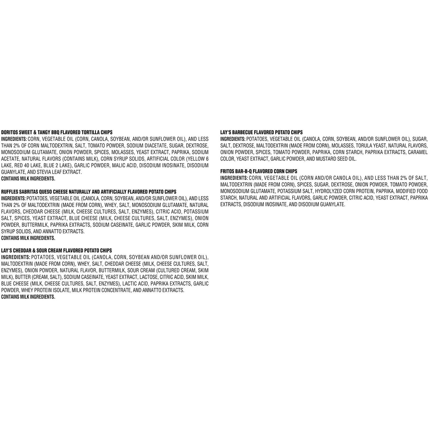 Frito Lay BBQ and Cheddar Variety Pack Chips, 50 pk.