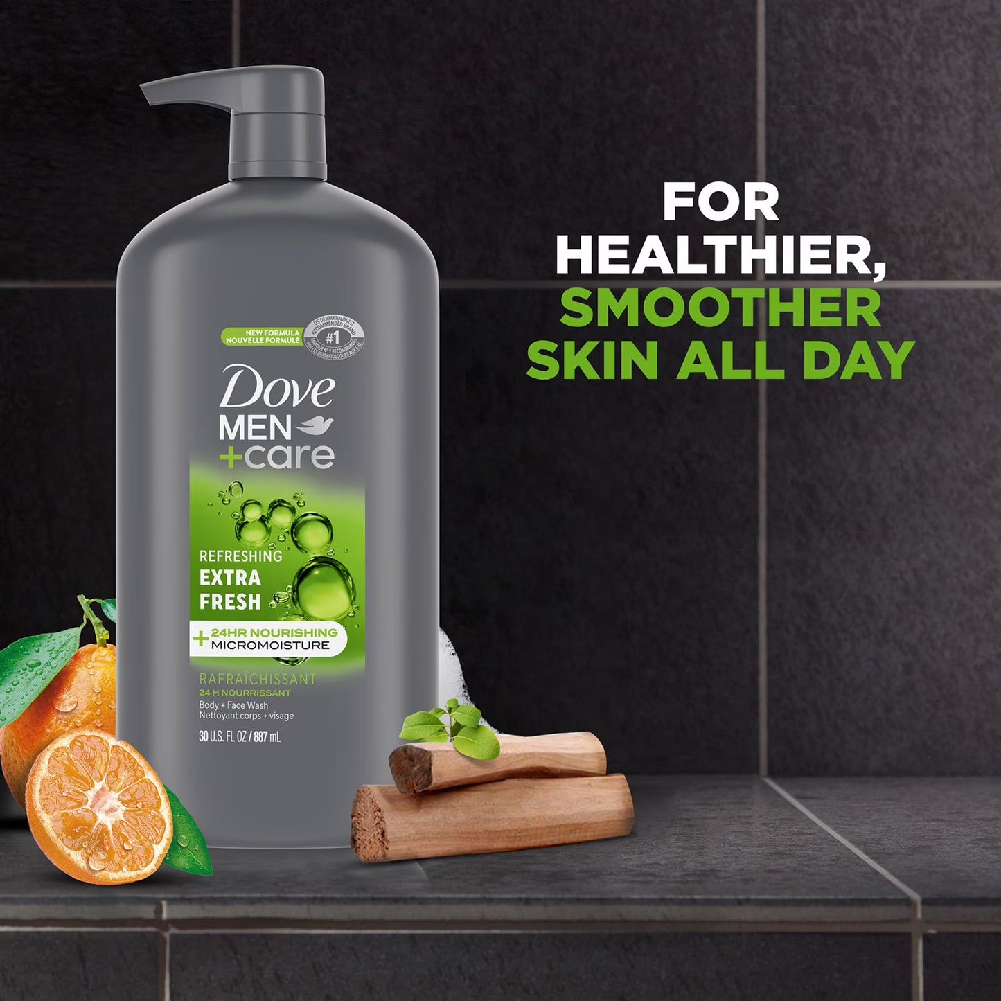 Dove Men+Care Extra Fresh Body Wash, 30 fl. oz., 2 pk.