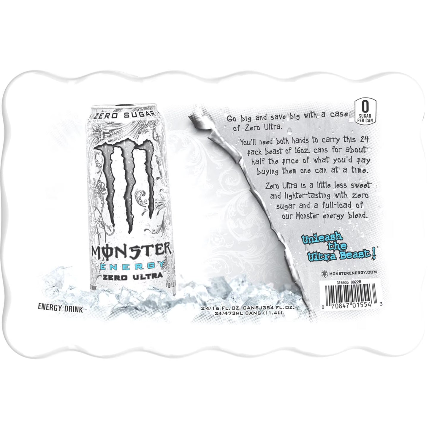 Monster Energy Zero Ultra 16 fl. oz., 24 pk.