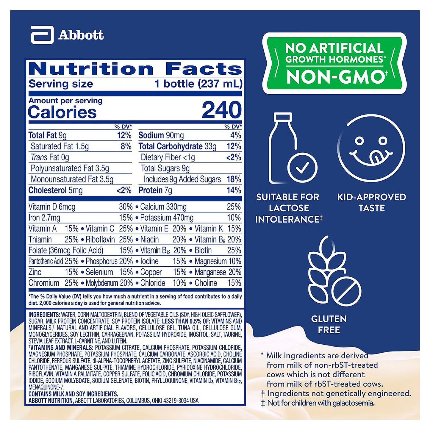 PediaSure Grow and Gain Nutrition Shake for Kids, Vanilla 8 fl. oz., 24 pk.