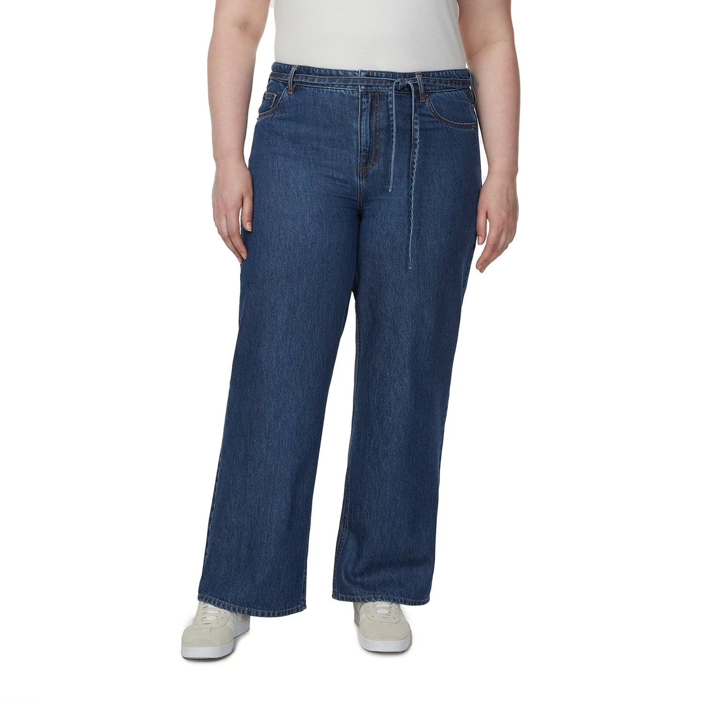 Buffalo Jeans Women's Wide Leg Belted Jean