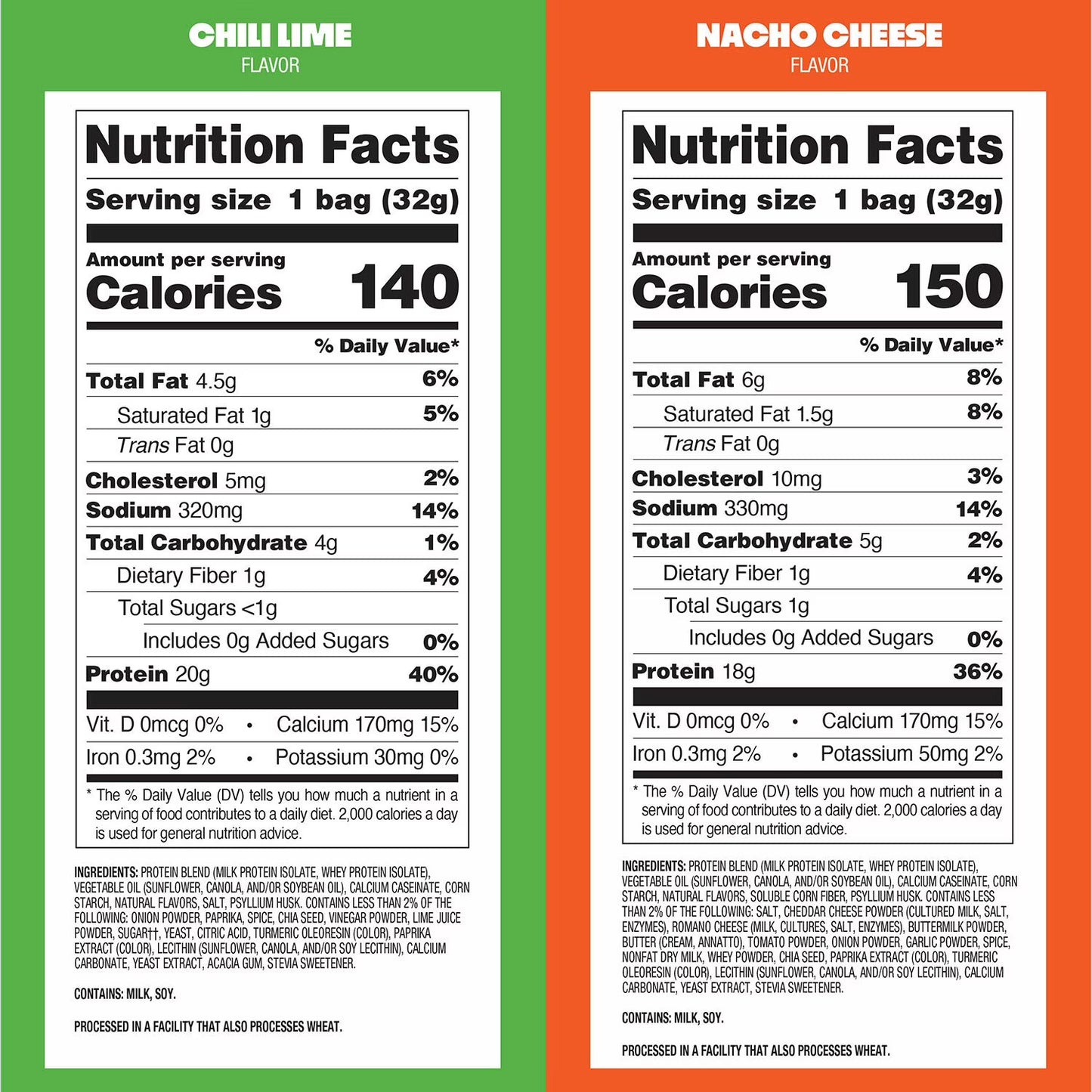Quest Tortilla Style 18-20g Protein Chip Variety Pack, Chili Lime and Nacho Cheese 14 ct.