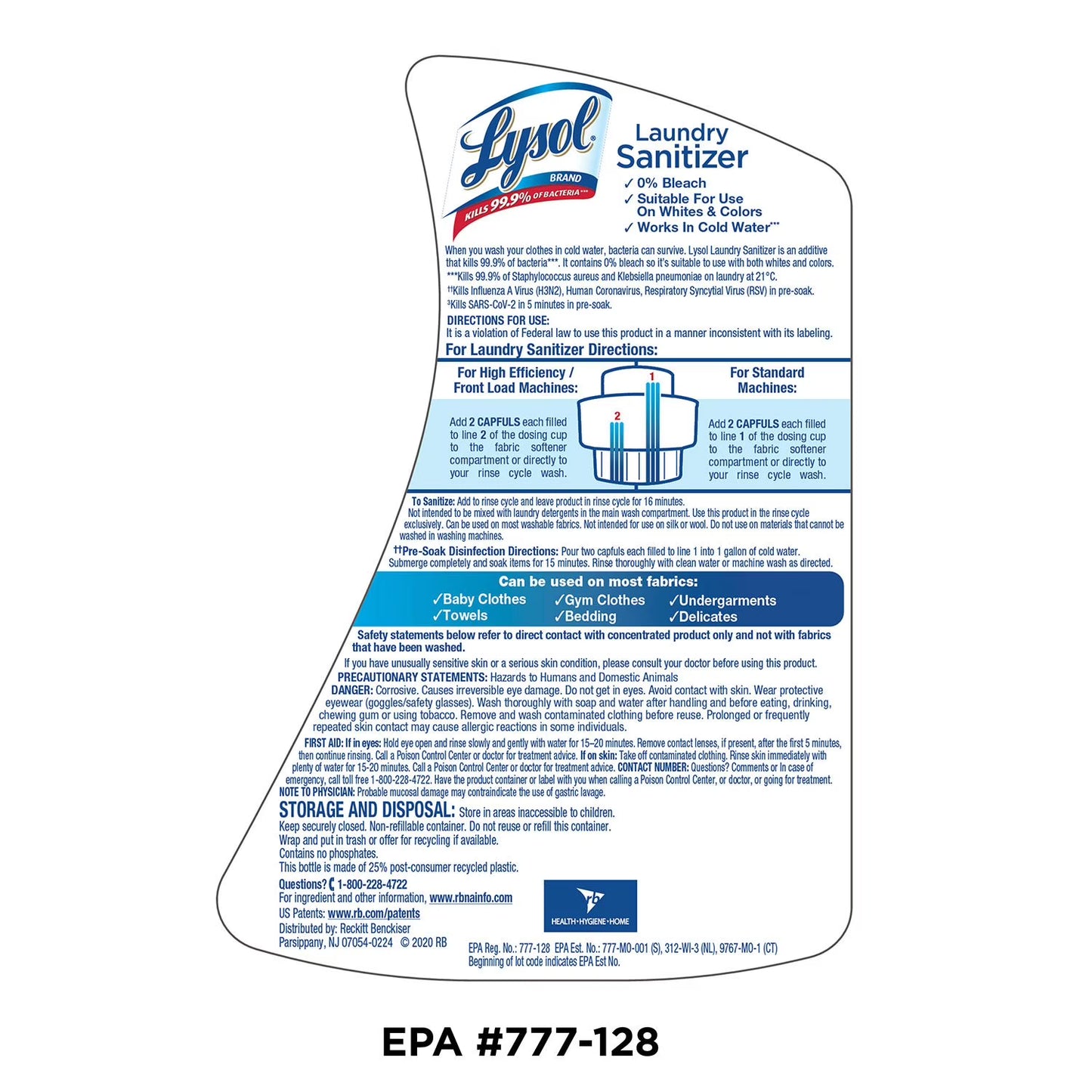 Lysol Laundry Sanitizer Additive, Crisp Linen 150 fl. oz.