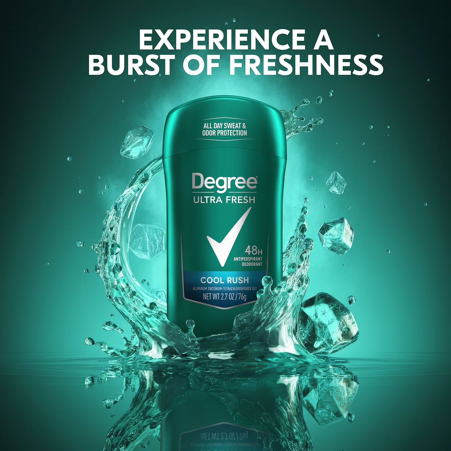 Degree Men Antiperspirant Deodorant, Cool Rush, 2.7 oz., 5 pk.