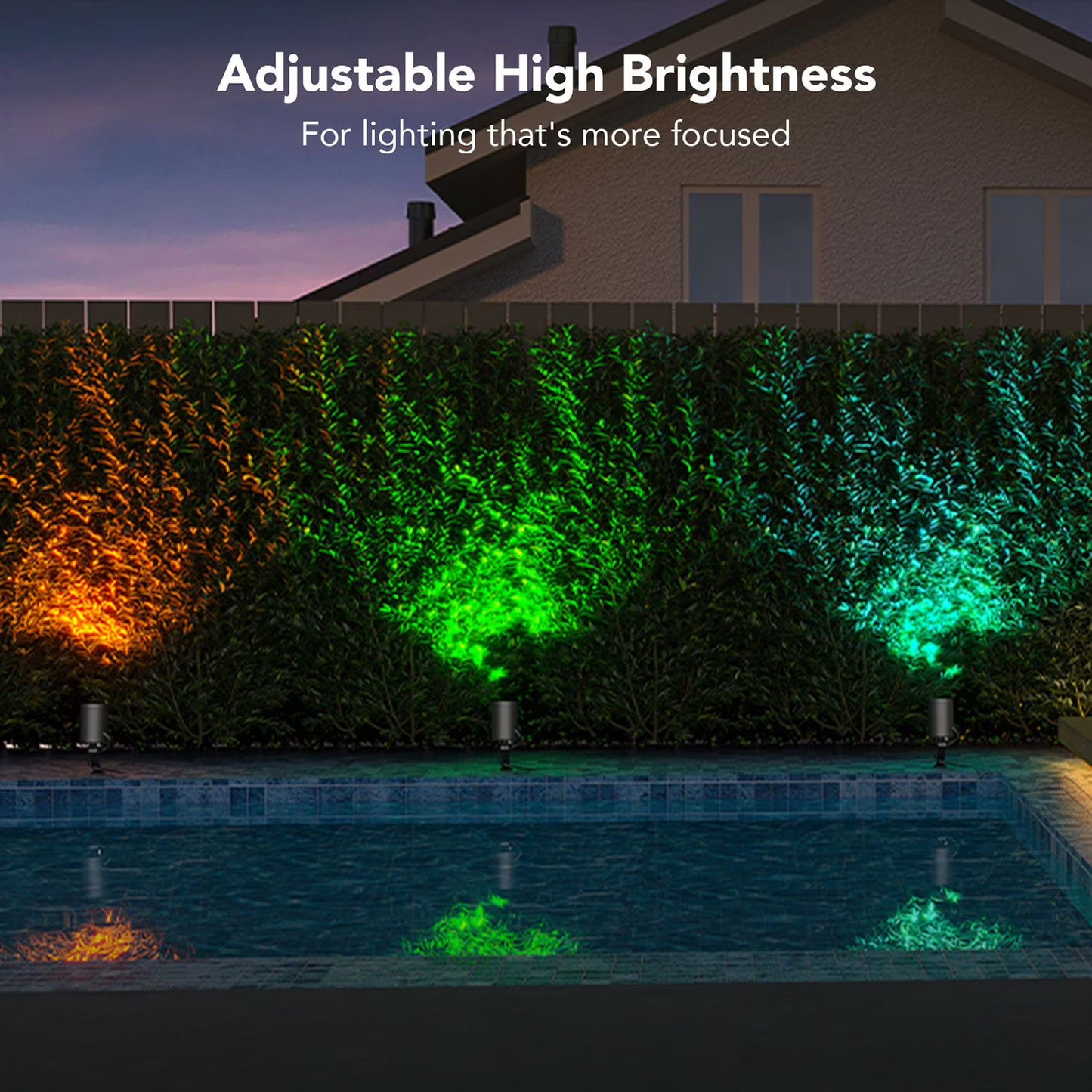 Govee RGBIC Outdoor Spotlights, 4pk.