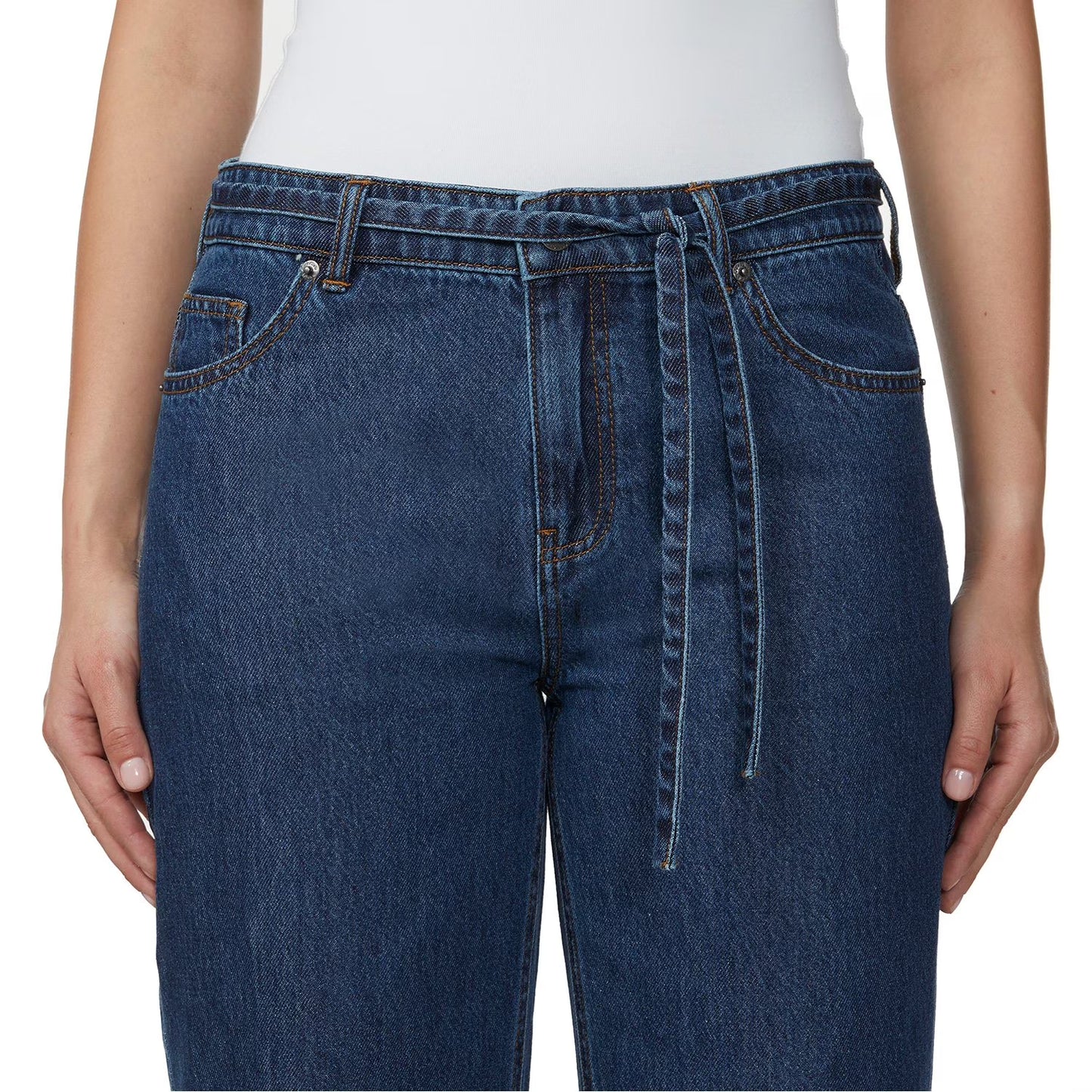 Buffalo Jeans Women's Wide Leg Belted Jean