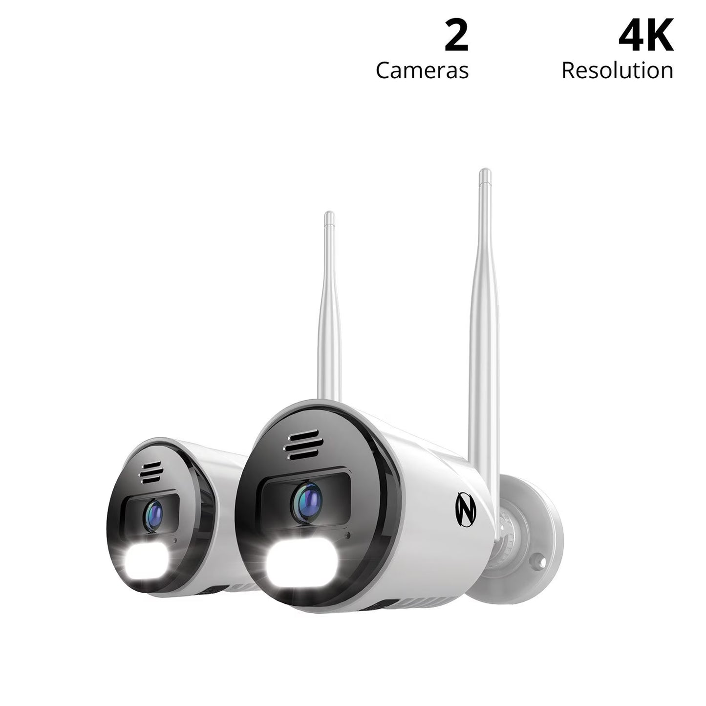 Night Owl Plug-In 4K HD Spotlight Cameras, 2pk.