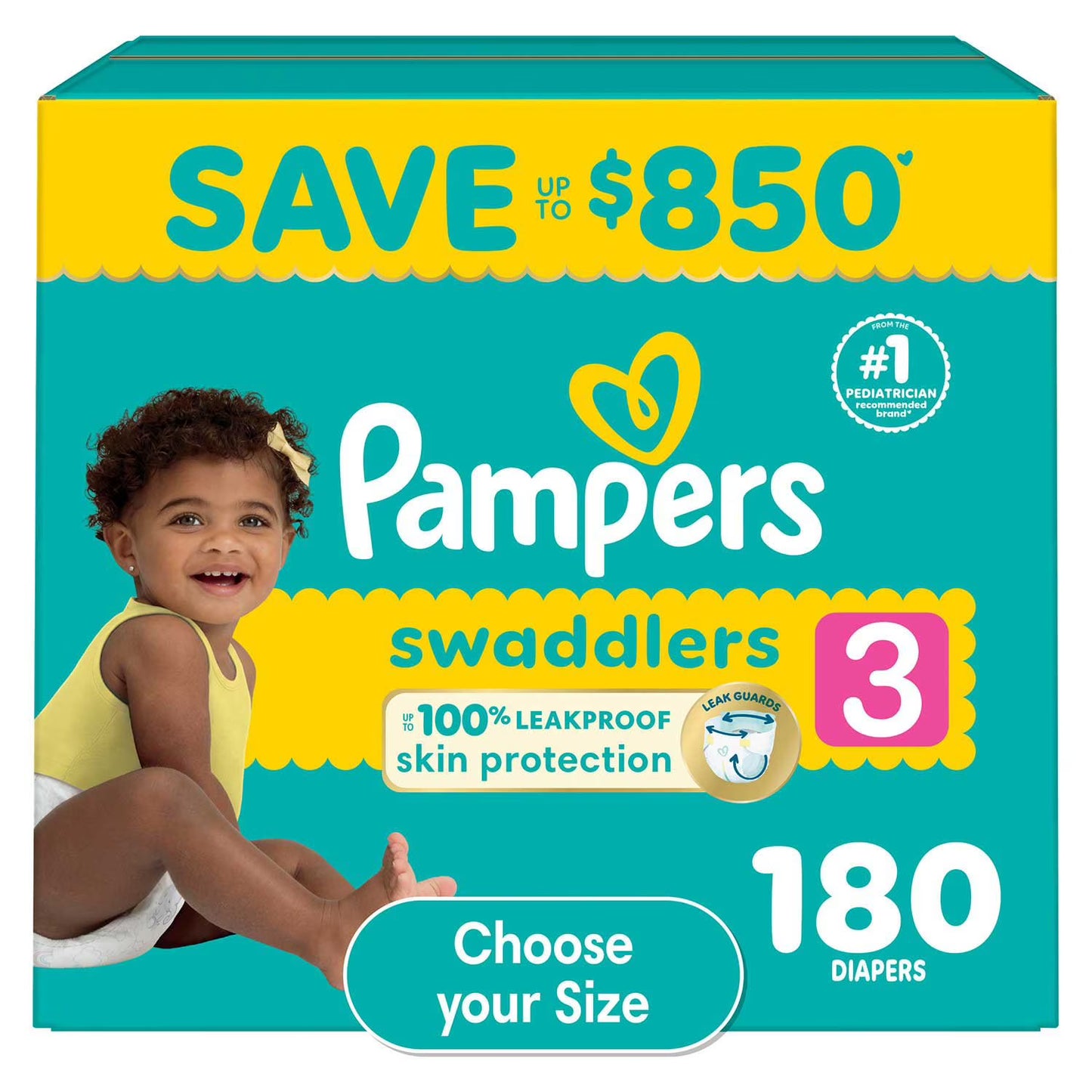Pampers Swaddlers Diapers, Sizes Newborn-8