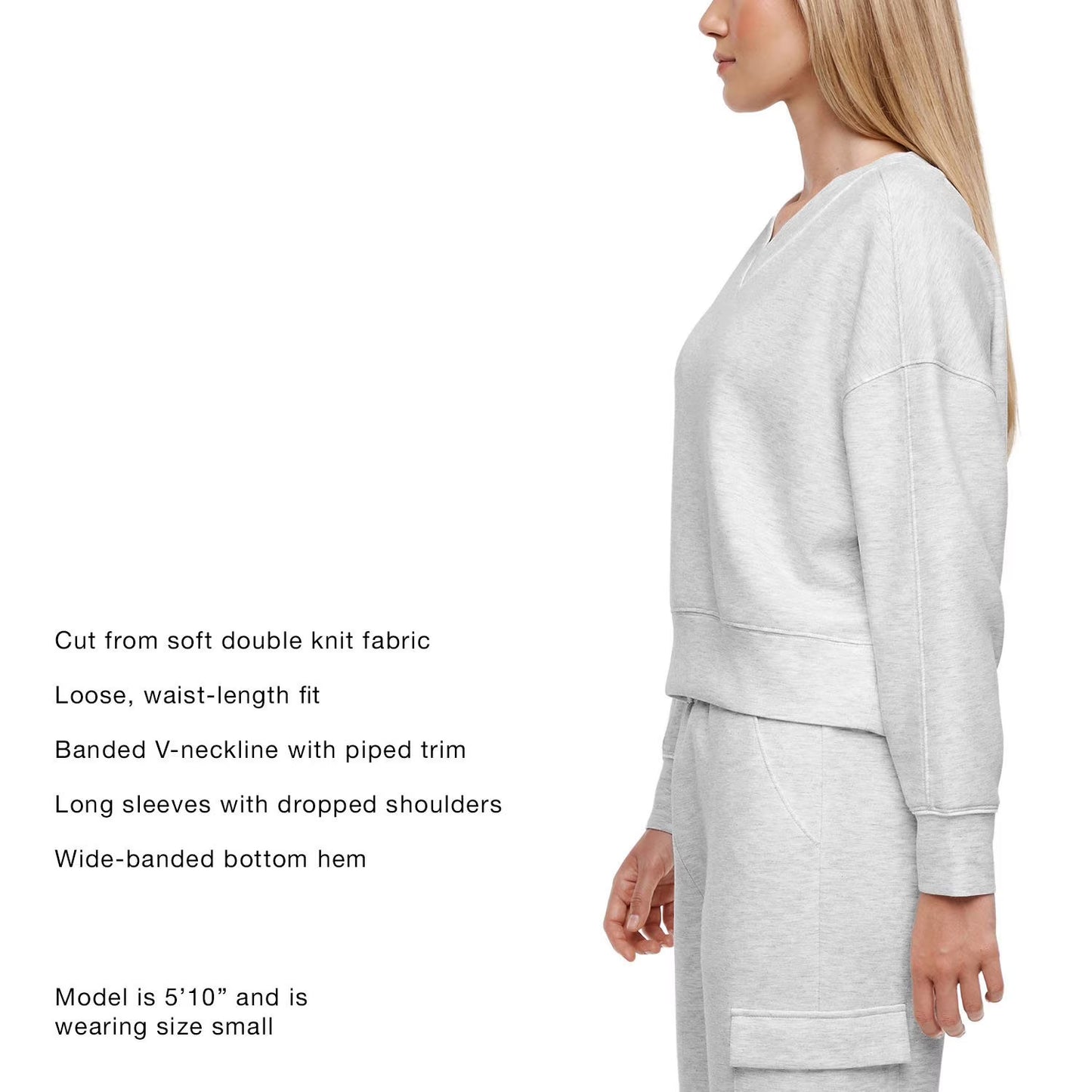Express Women's V-Neck Pullover Sweatshirt