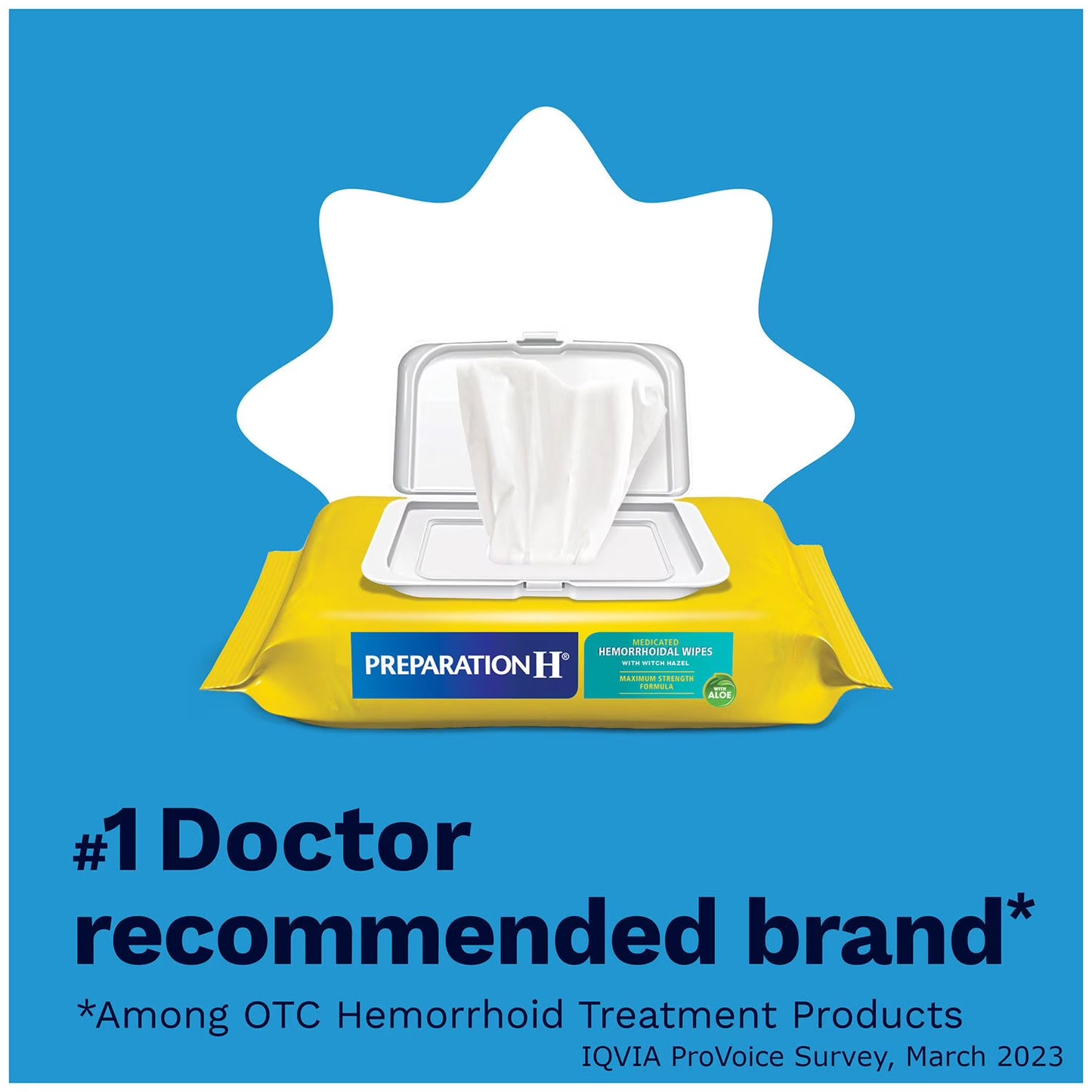 Preparation H Hemorrhoid Wipes with Witch Hazel, 180 ct.