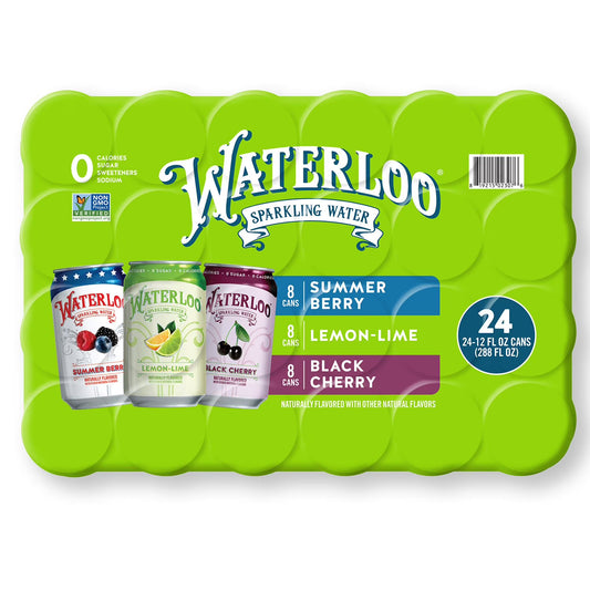 Waterloo Sparkling Water Variety Pack 12 fl. oz., 24 pk.