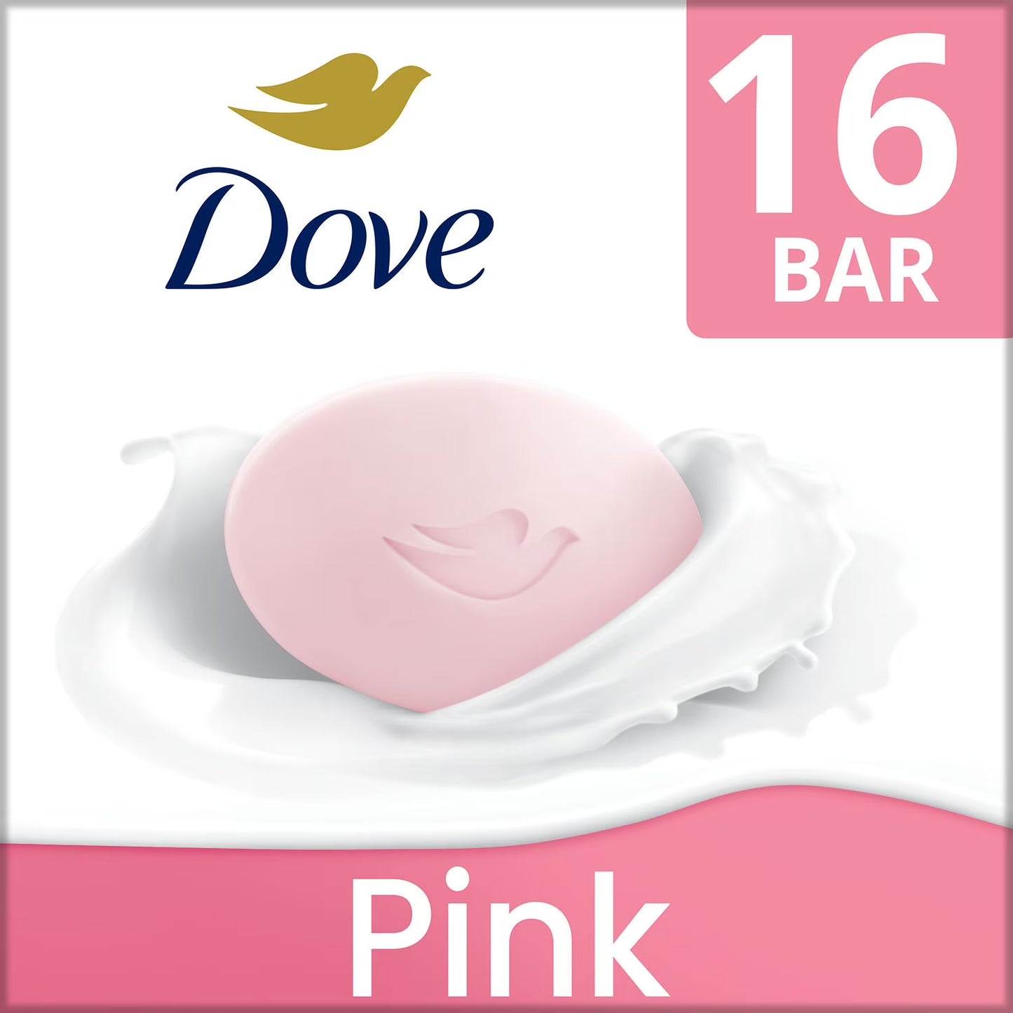 Dove Beauty Bar Soap, Pink, 3.75 oz., 16 ct.