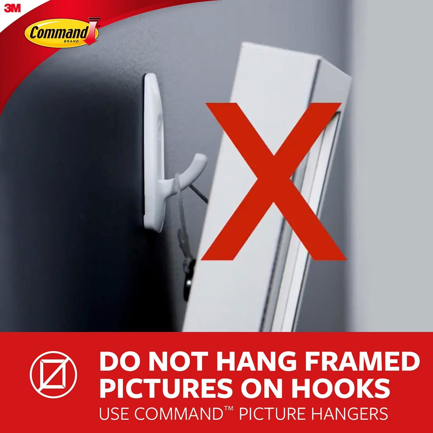 Command Small Wire Toggle Hooks, White 20 Hooks, 24 Strips
