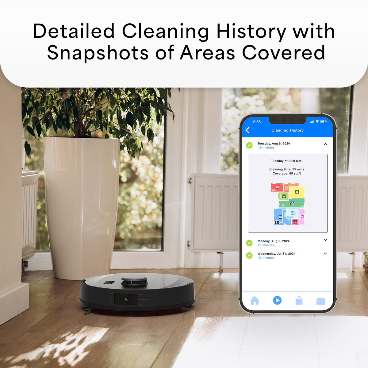 bObsweep UltraVision Self-Emptying Robot Vacuum and Mop with 180-Day Dock