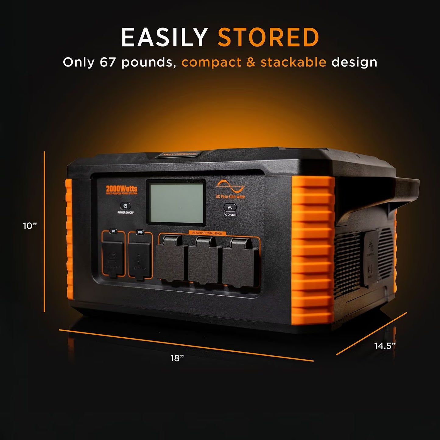2,000 Watt Wattbricks Energy Inc. MP2000 Portable Power Station Solar Generator