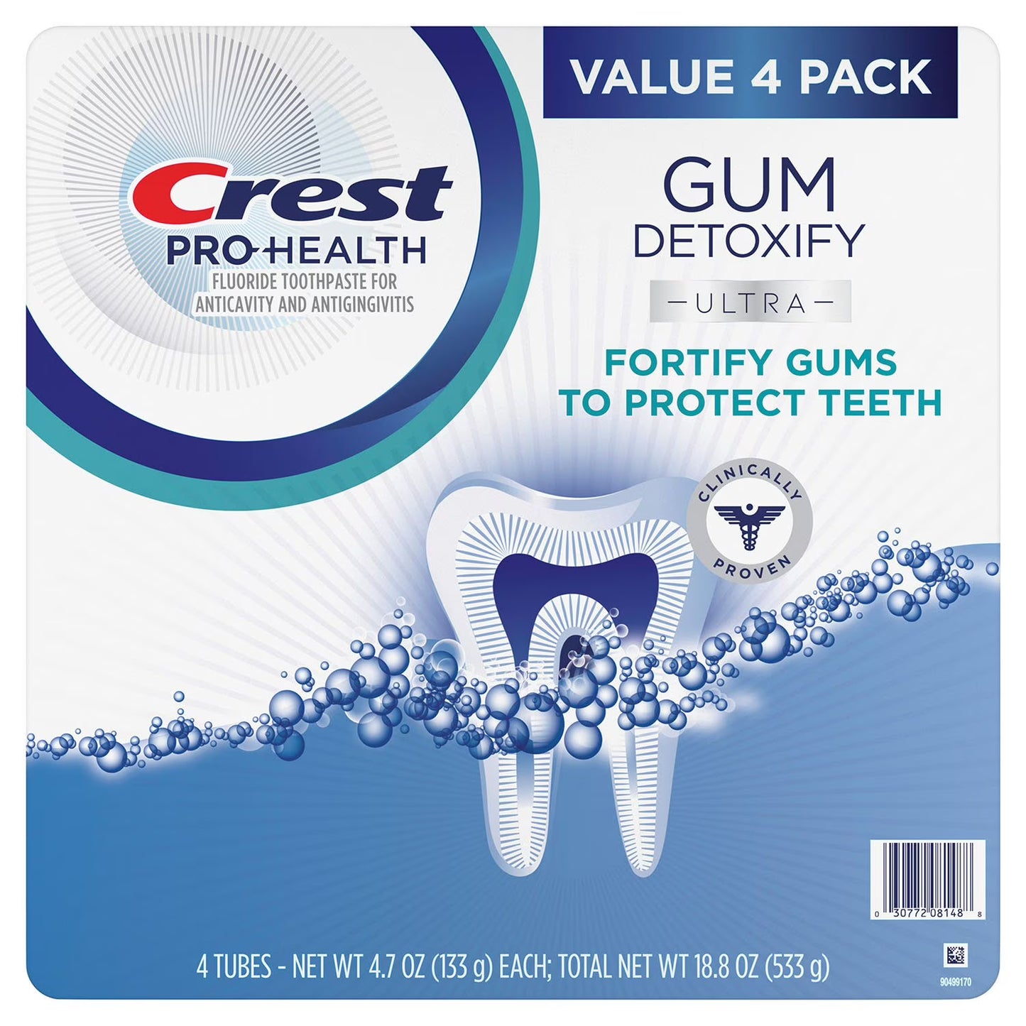 Crest Gum Detoxify Ultra Toothpaste, 4.7 oz., 4 pk.