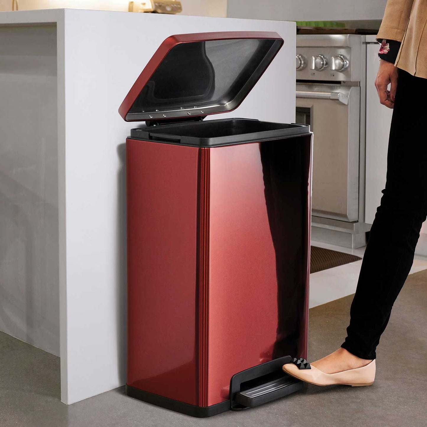 Tramontina 13-Gallon Step Trash Can, Assorted Colors