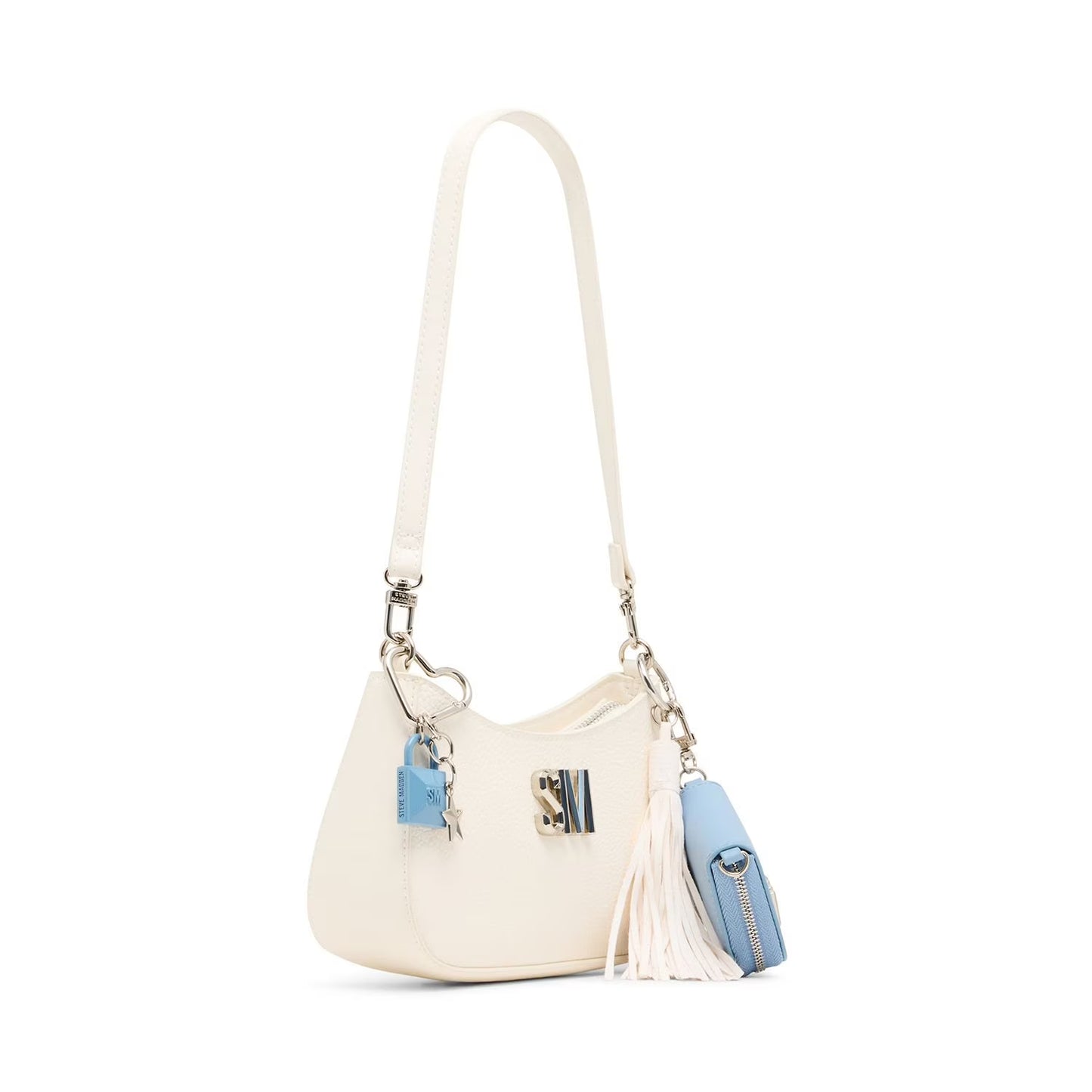 Steve Madden Logo Blibby Embossed Crossbody with Charms