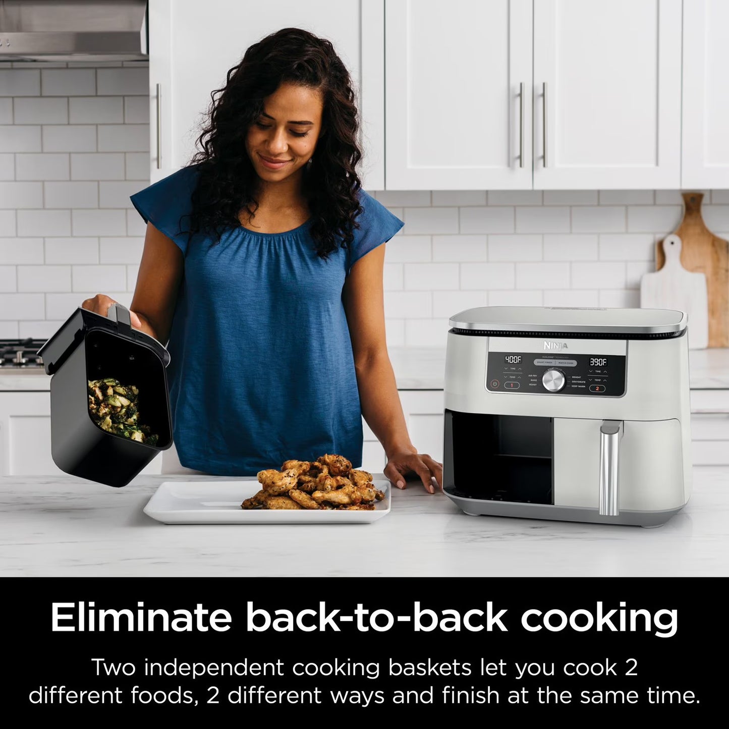 Ninja Foodi 6-in-1, 8-Quart 2 Basket Air Fryer with DualZone Technology