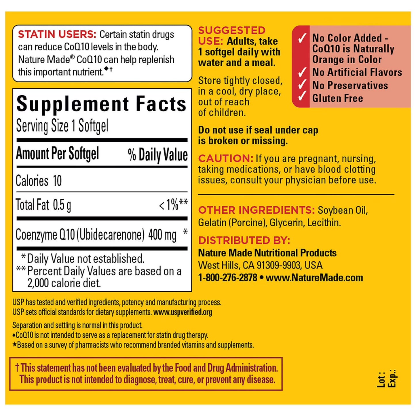 Nature Made CoQ10 400mg Softgels, 90 ct.