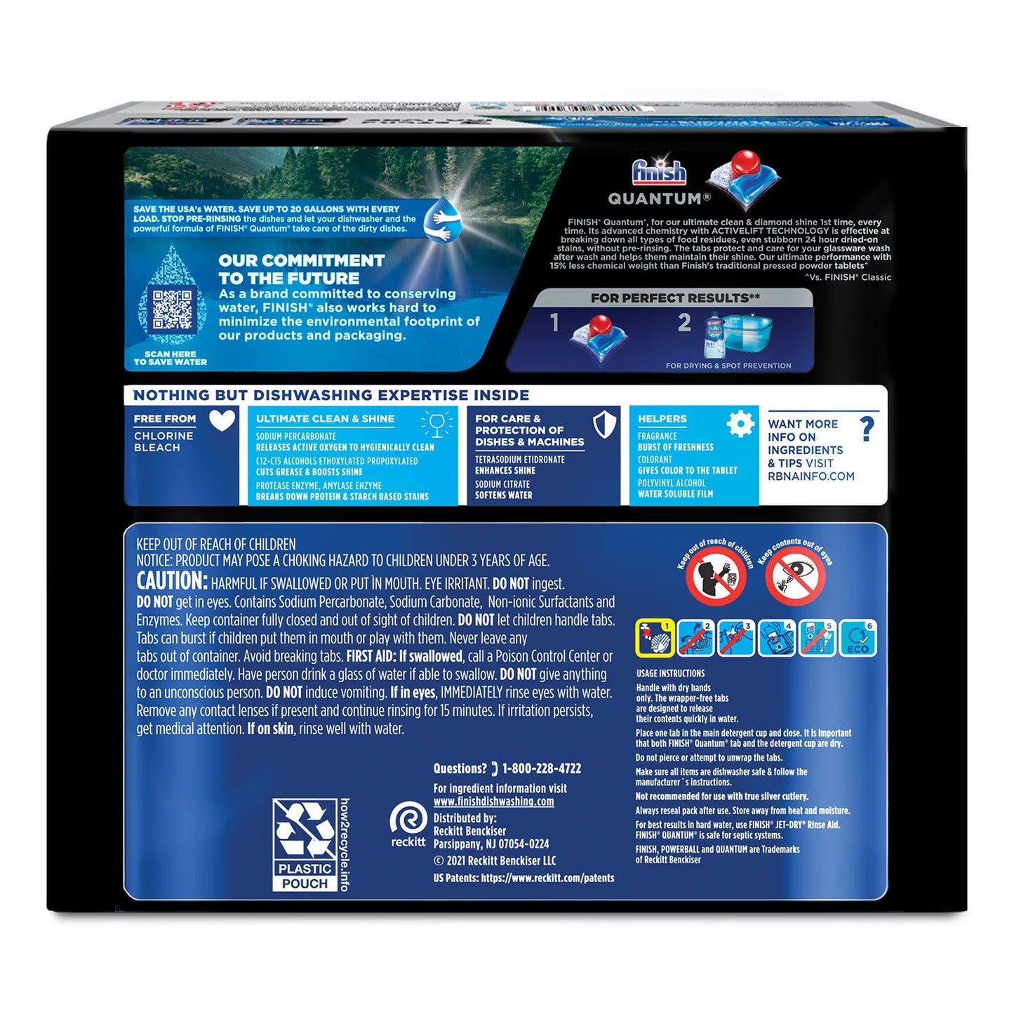 Finish Quantum Powerball Dishwasher Detergent Tablets 100 ct.