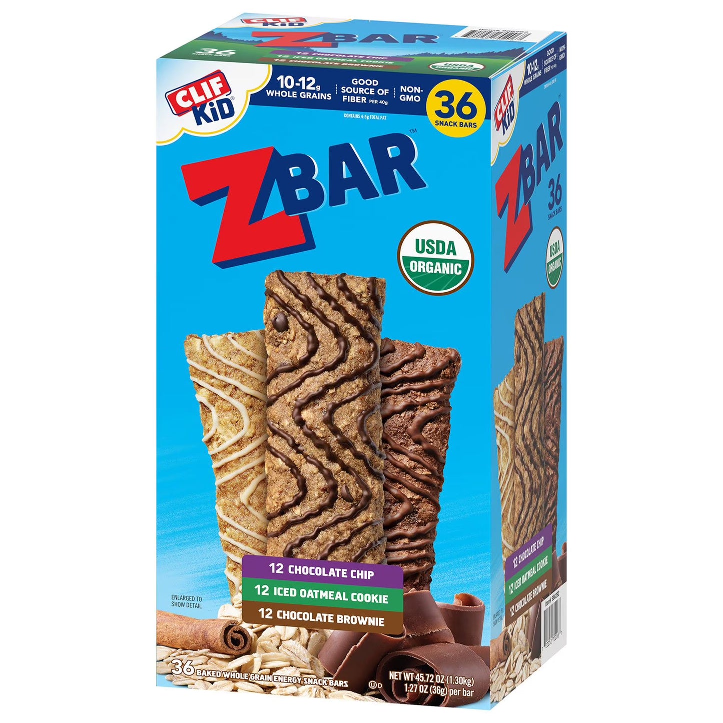 Zbar Soft Baked Organic Granola Snack Bars, Variety Pack, 36 pk.