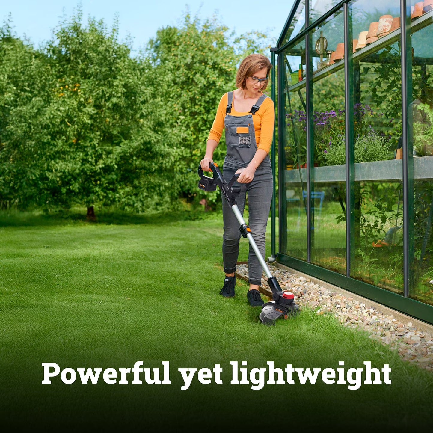 Worx WG941 20V Brushless Cordless Battery Powered Leaf Blower + 3 in 1 String Trimmer Edger & Mini-Mower Combo Kit Battery and Charger Included