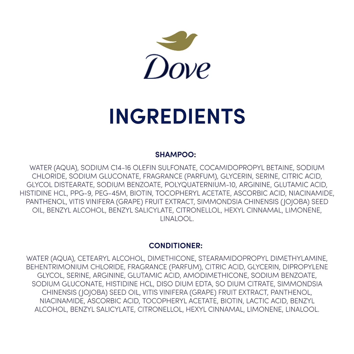 Dove Amino Curls Shampoo and Conditioner, 33.8 fl. oz., 2 pk.