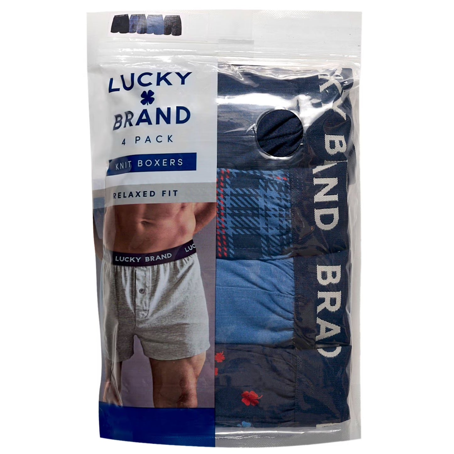 Lucky Brand Men's 4-Pack Knit Boxer