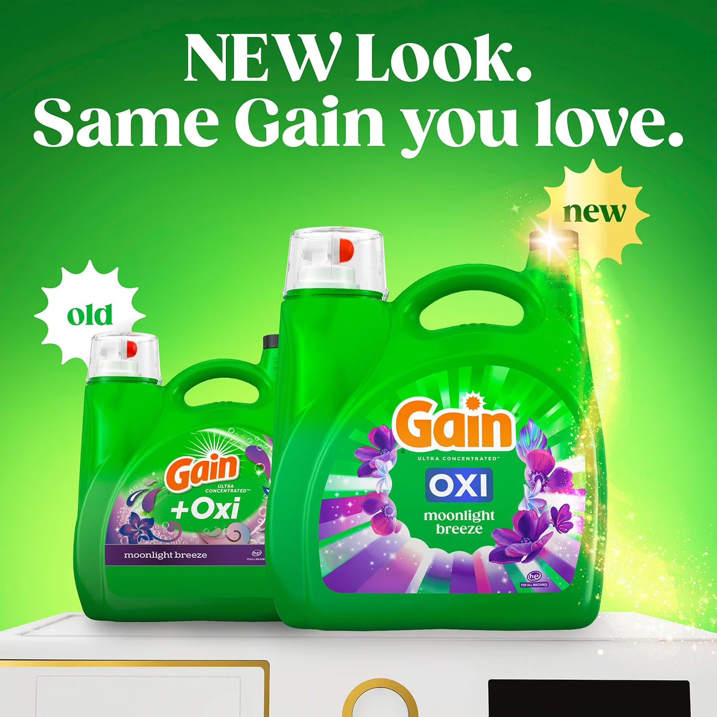 Gain + Oxi Liquid Laundry Detergent, Moonlight Breeze, 159 Loads, 170 fl. oz.