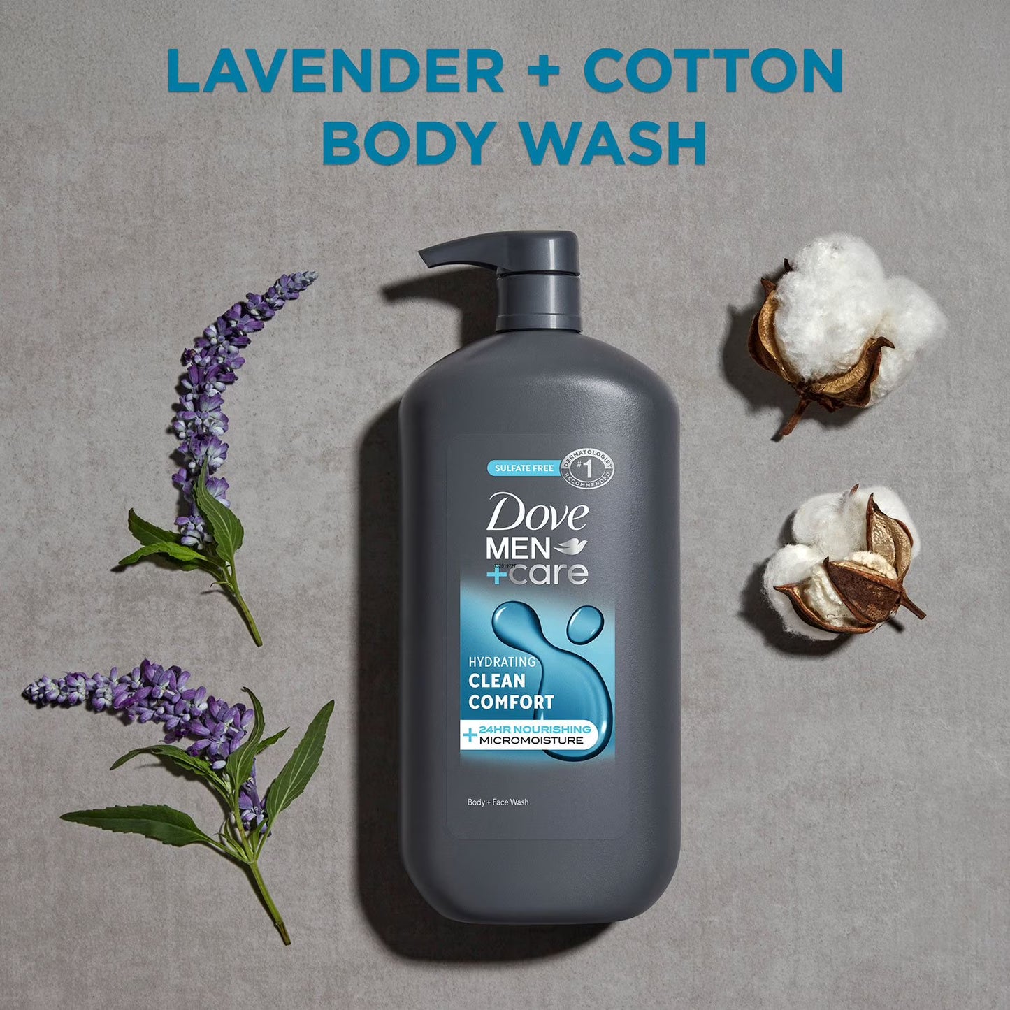 Dove Men+Care Clean Comfort Body & Face Wash, 30 fl. oz., 2 pk.