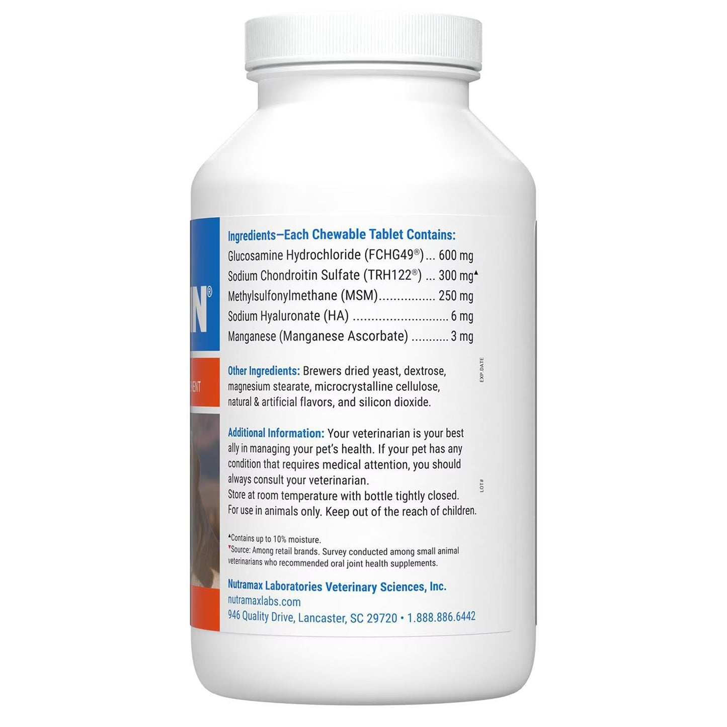 Nutramax Cosequin Maximum Strength Joint Health Dog Supplement with MSM and Hyaluronic Acid, 180 ct.