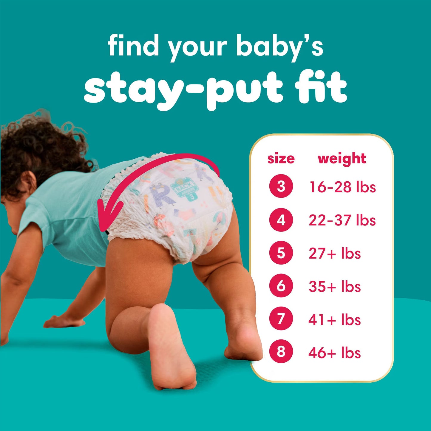 Pampers Cruisers 360 Diapers, Sizes 4-7