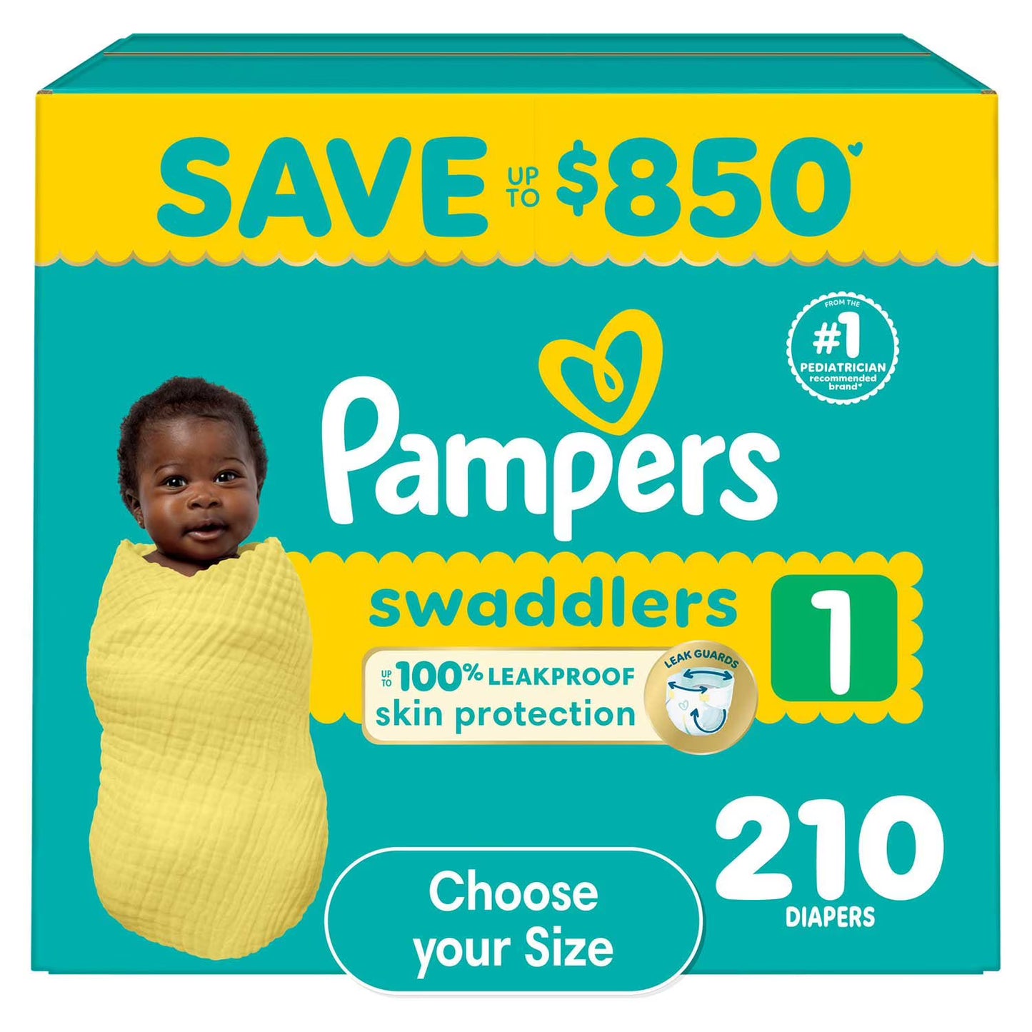 Pampers Swaddlers Diapers, Sizes Newborn-8