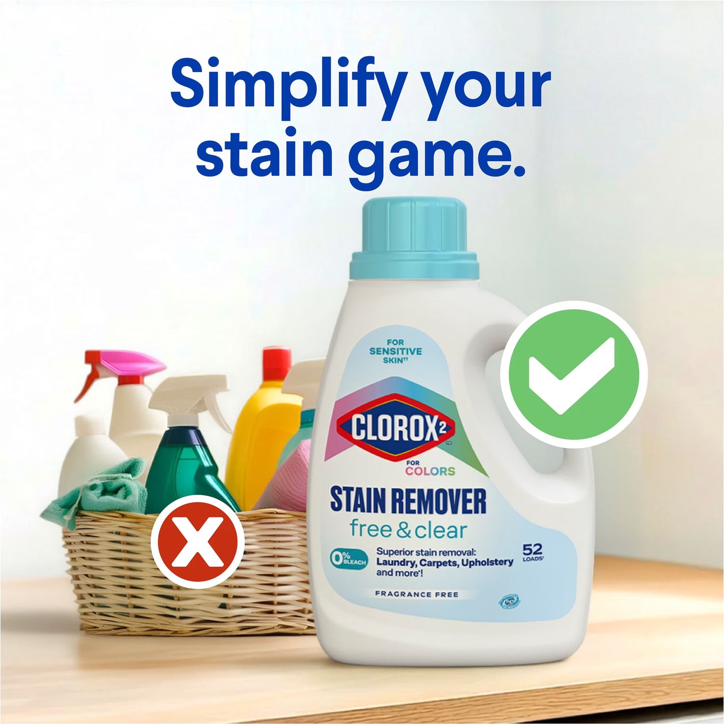 Clorox 2 For Colors Stain Remover, Laundry + Fabric, Free and Clear, 90 Loads, 112.75 fl. oz.