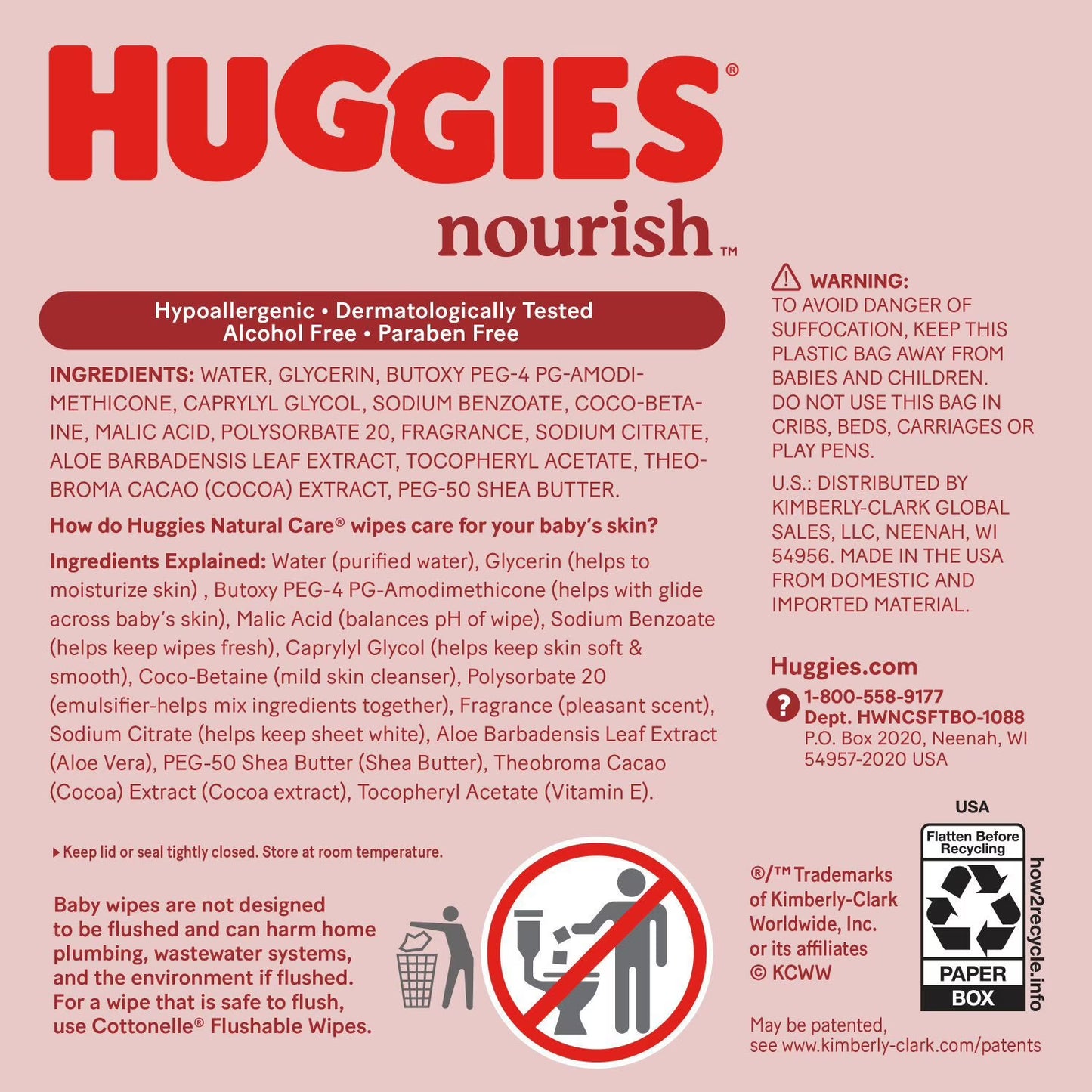 Huggies Nourish Baby Wipes, Cocoa & Shea Butter, 10 pk., 640 Wipes