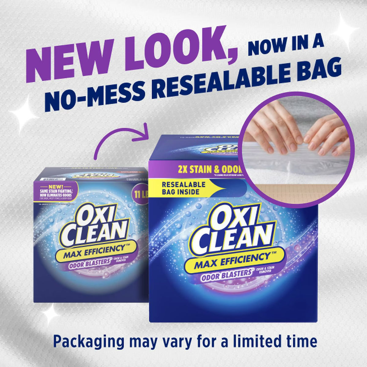 OxiClean Max Efficiency Odor Blasters Laundry Stain Remover Powder, 11 lb.