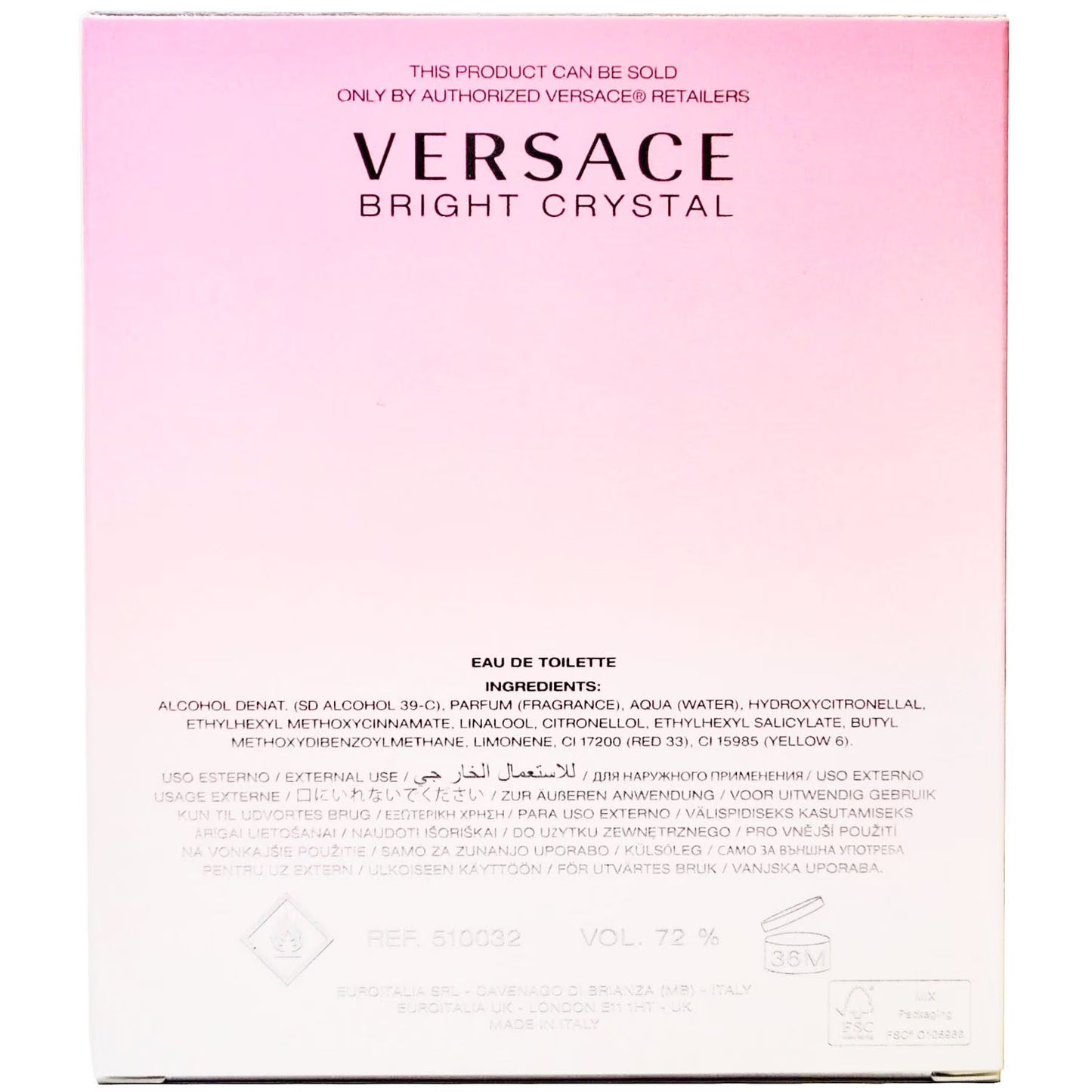 Versace Bright Crystal Eau de Toilette