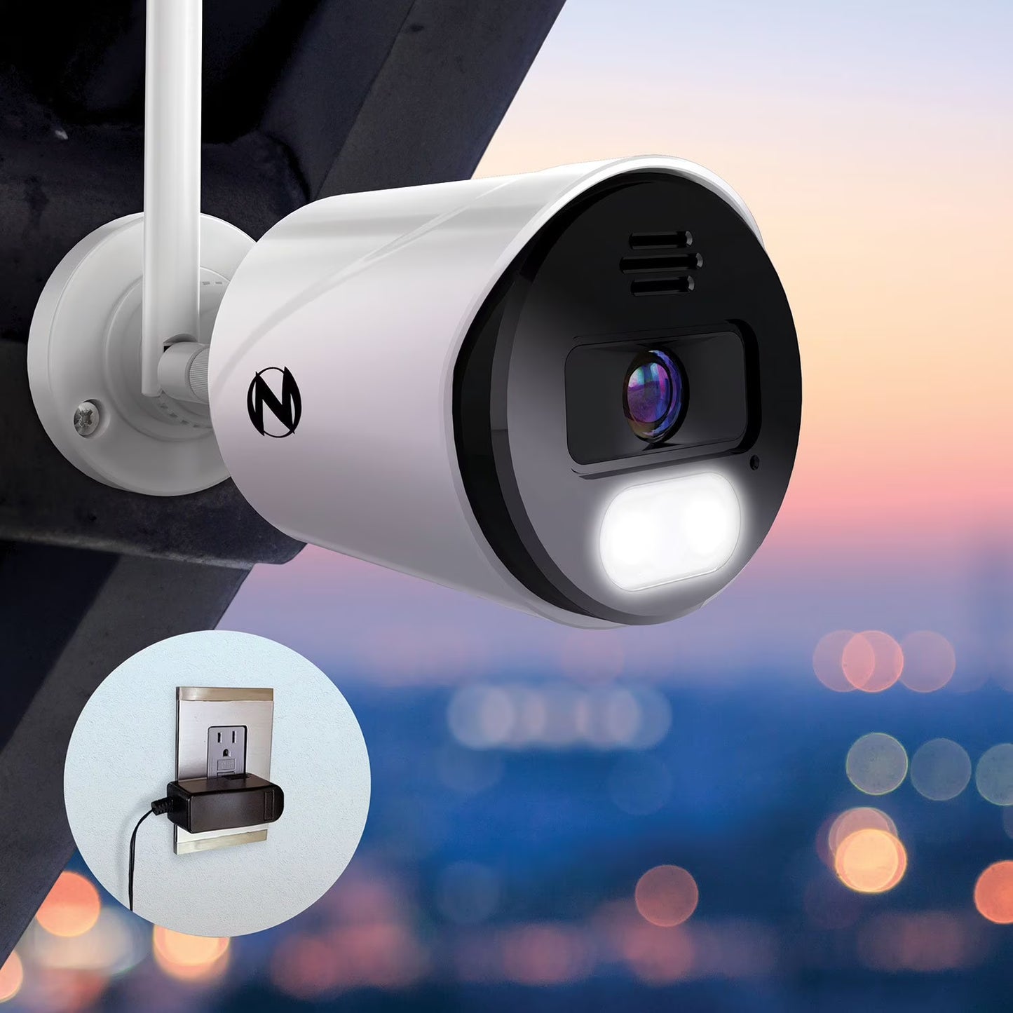 Night Owl Plug-In 4K HD Spotlight Cameras, 2pk.