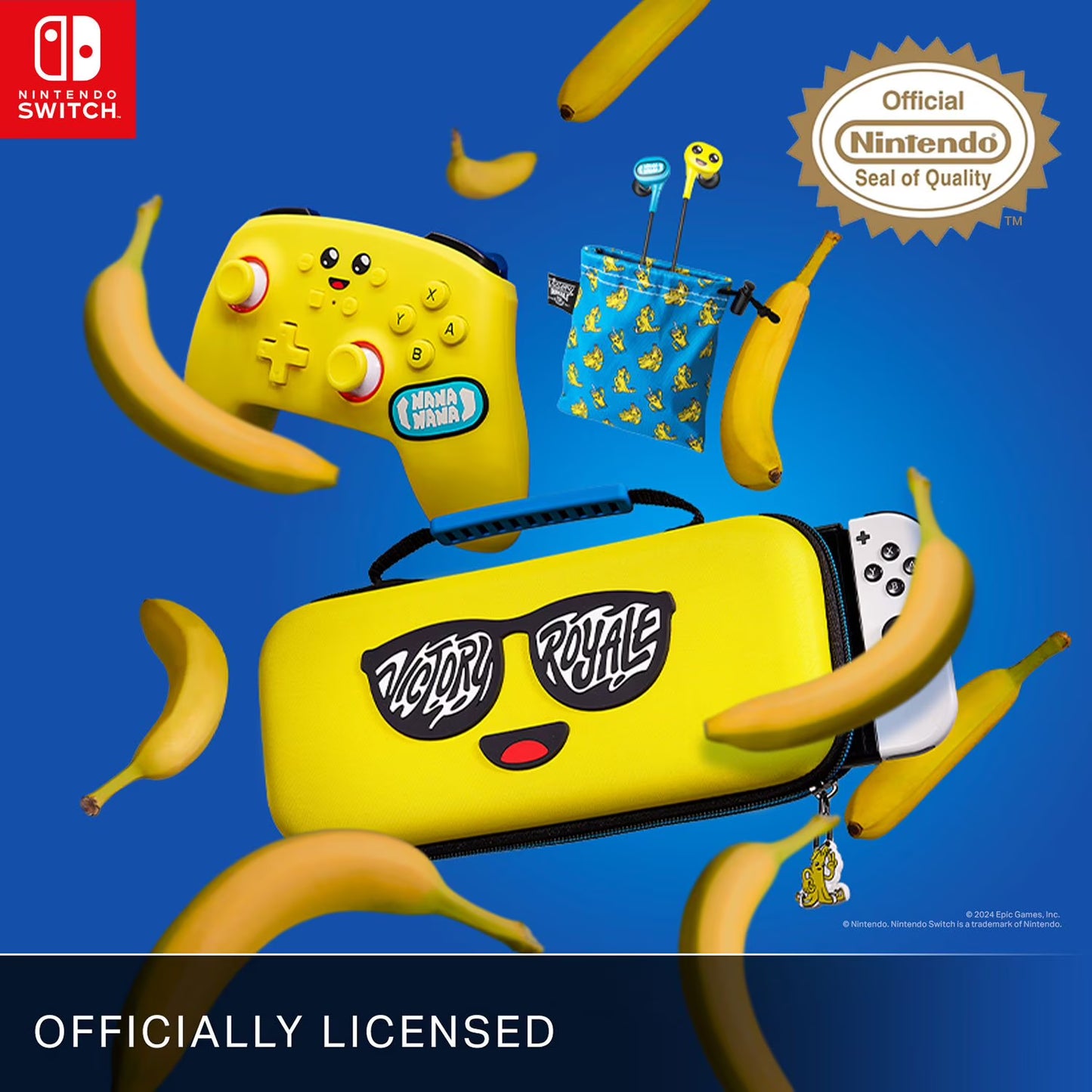 PowerA Fortnite Peely Accessories Pack for Nintendo Switch (Includes In‑Game Items)