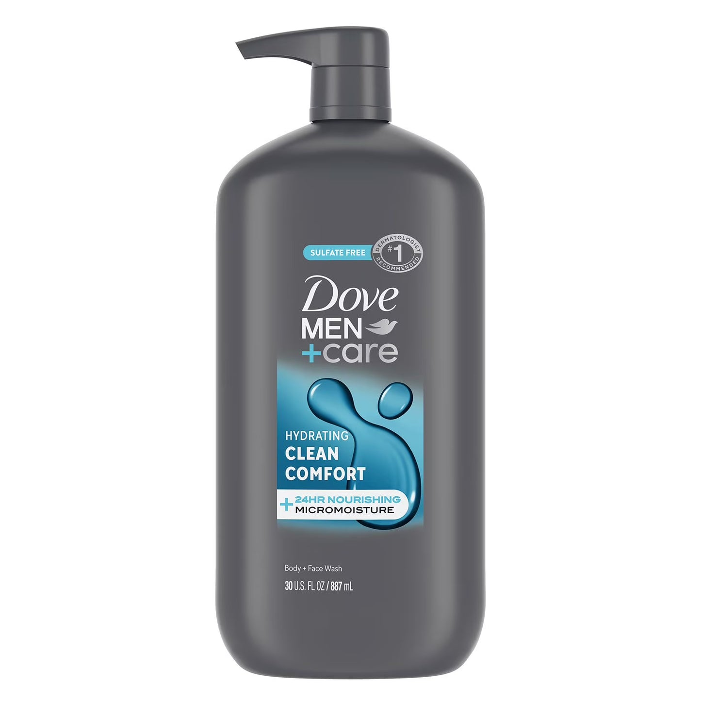 Dove Men+Care Clean Comfort Body & Face Wash, 30 fl. oz., 2 pk.
