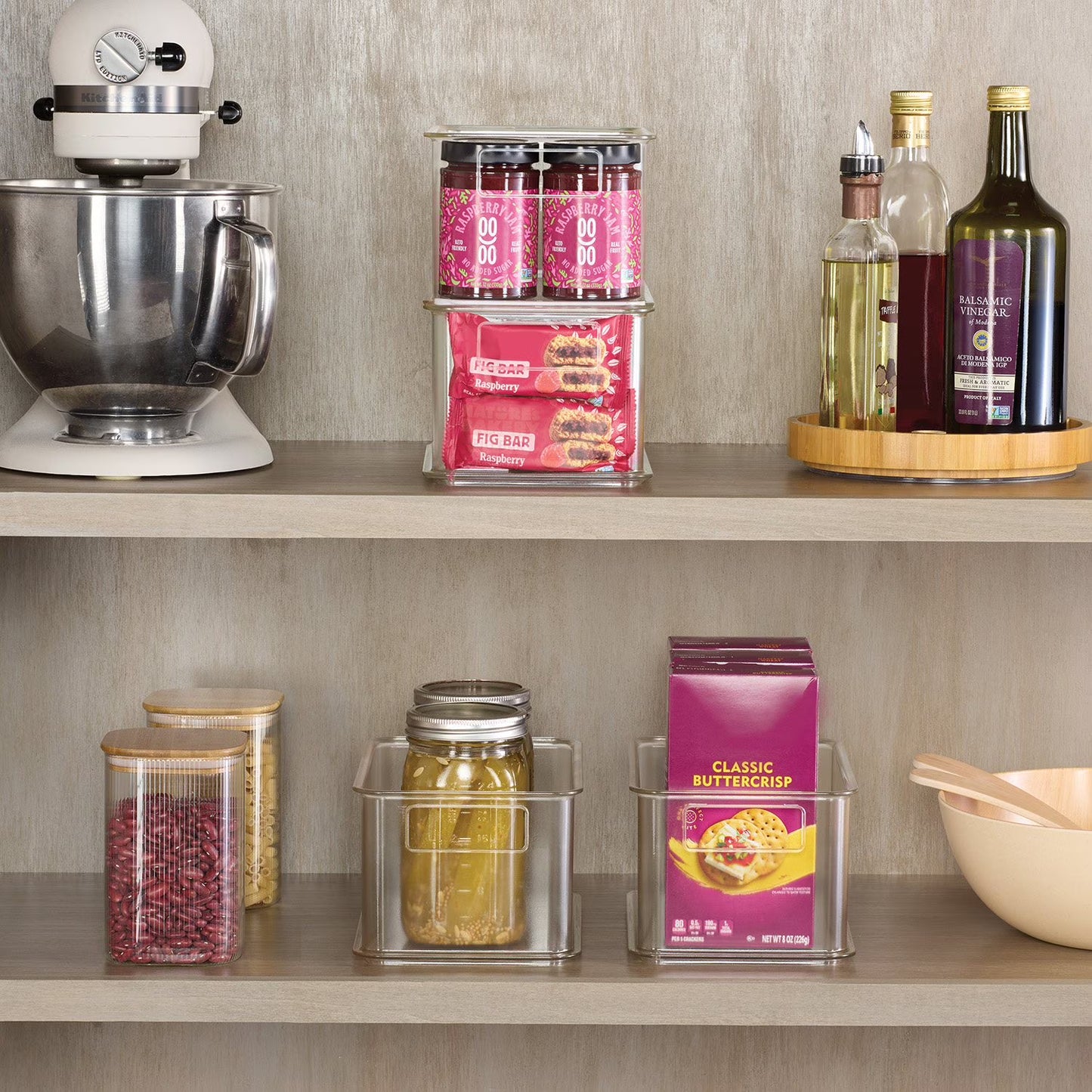 Clearly 4-Piece Clear Plastic Organizing Bin Set