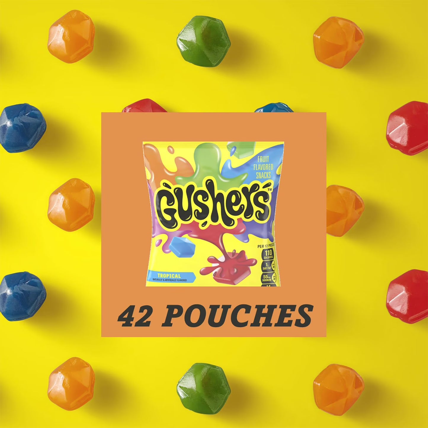 Gushers Strawberry & Tropical Variety Pack Snacks, 0.8 oz., 42 pk.