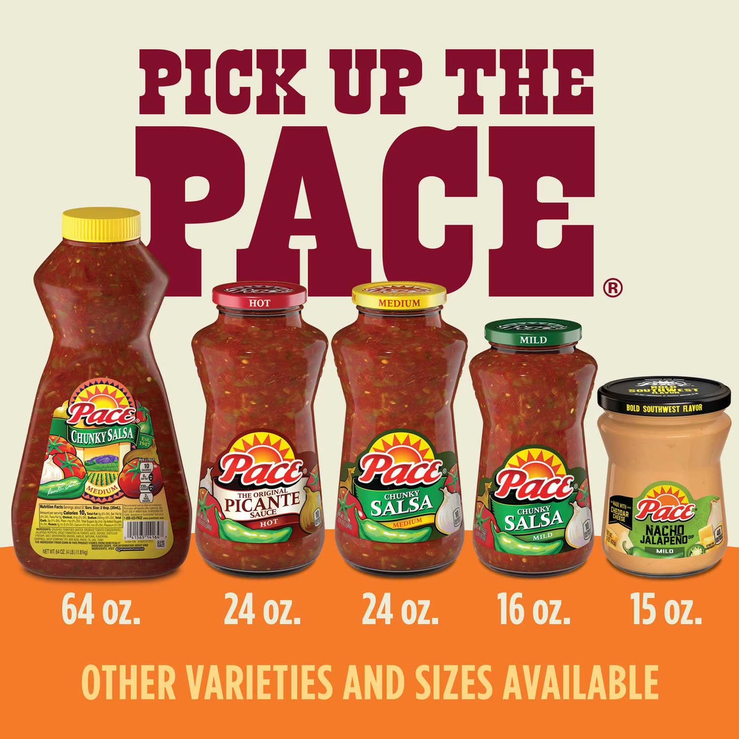 Pace Chunky Salsa, Medium, 38 oz., 2 ct.