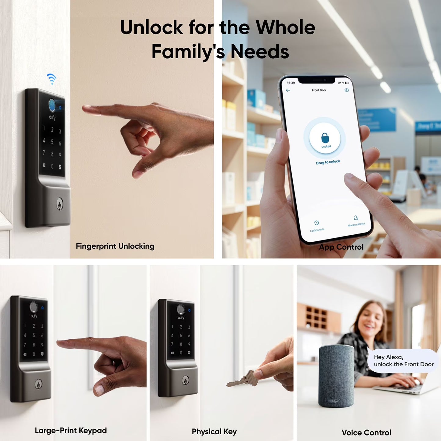 eufy E31 Keyless Entry Smart Lock with Fingerprint Reader